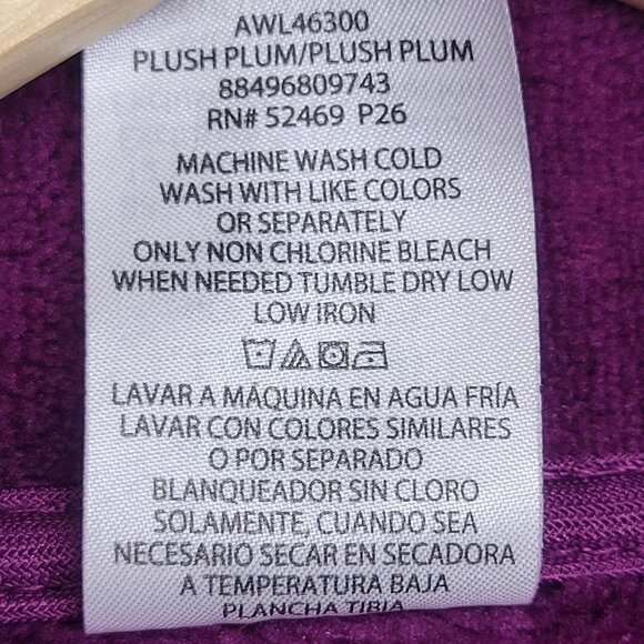 Athletic Works Purple Fuzzy Fleece Jacket Full Zip Size Large - Picture 4 of 4